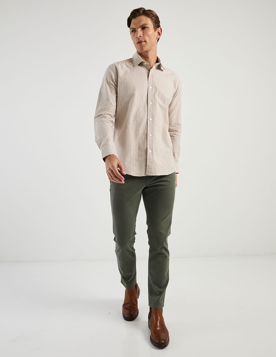 Camisa casual manga larga para hombre 3