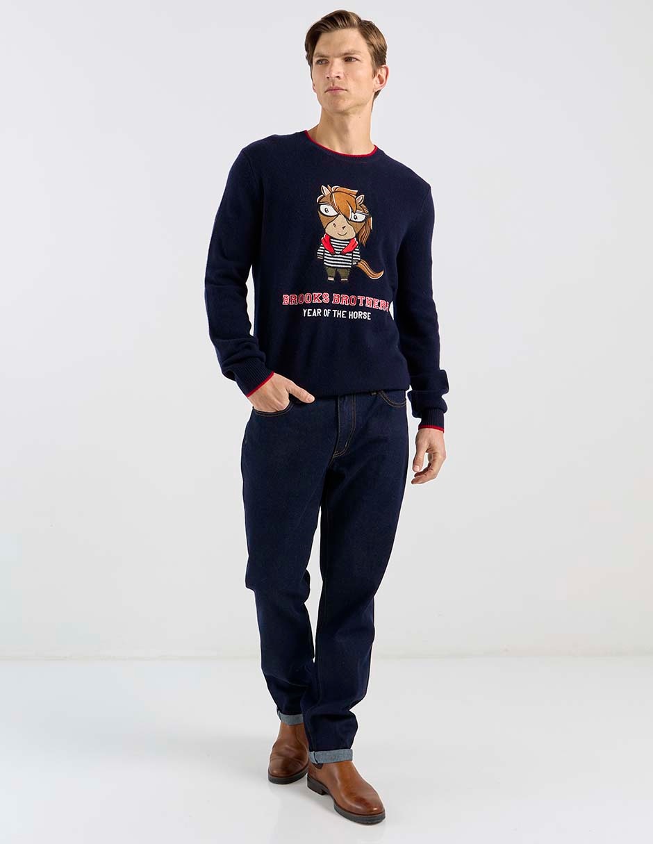 Suéter Brooks Brothers cuello redondo para hombre