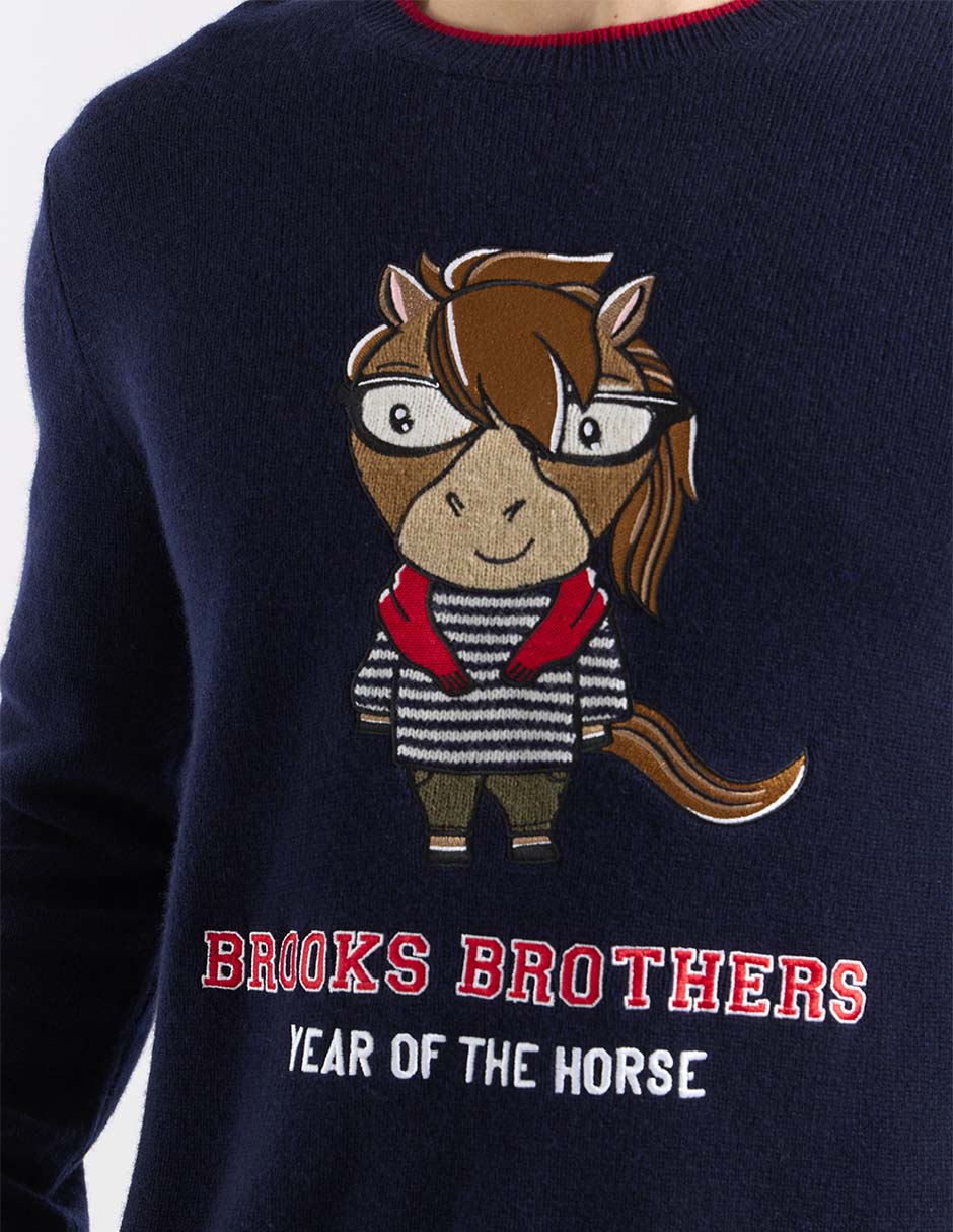 Suéter Brooks Brothers cuello redondo para hombre