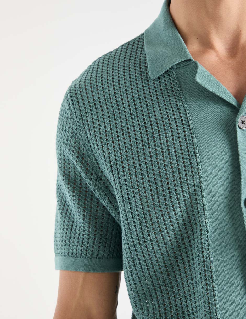Camisa casual de algodón manga corta para hombre 5
