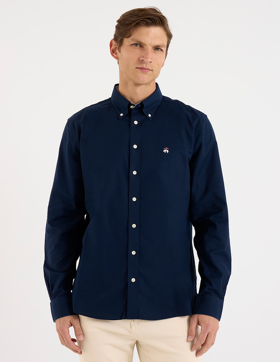 Camisa casual Brooks Brothers de algodón manga larga para hombre