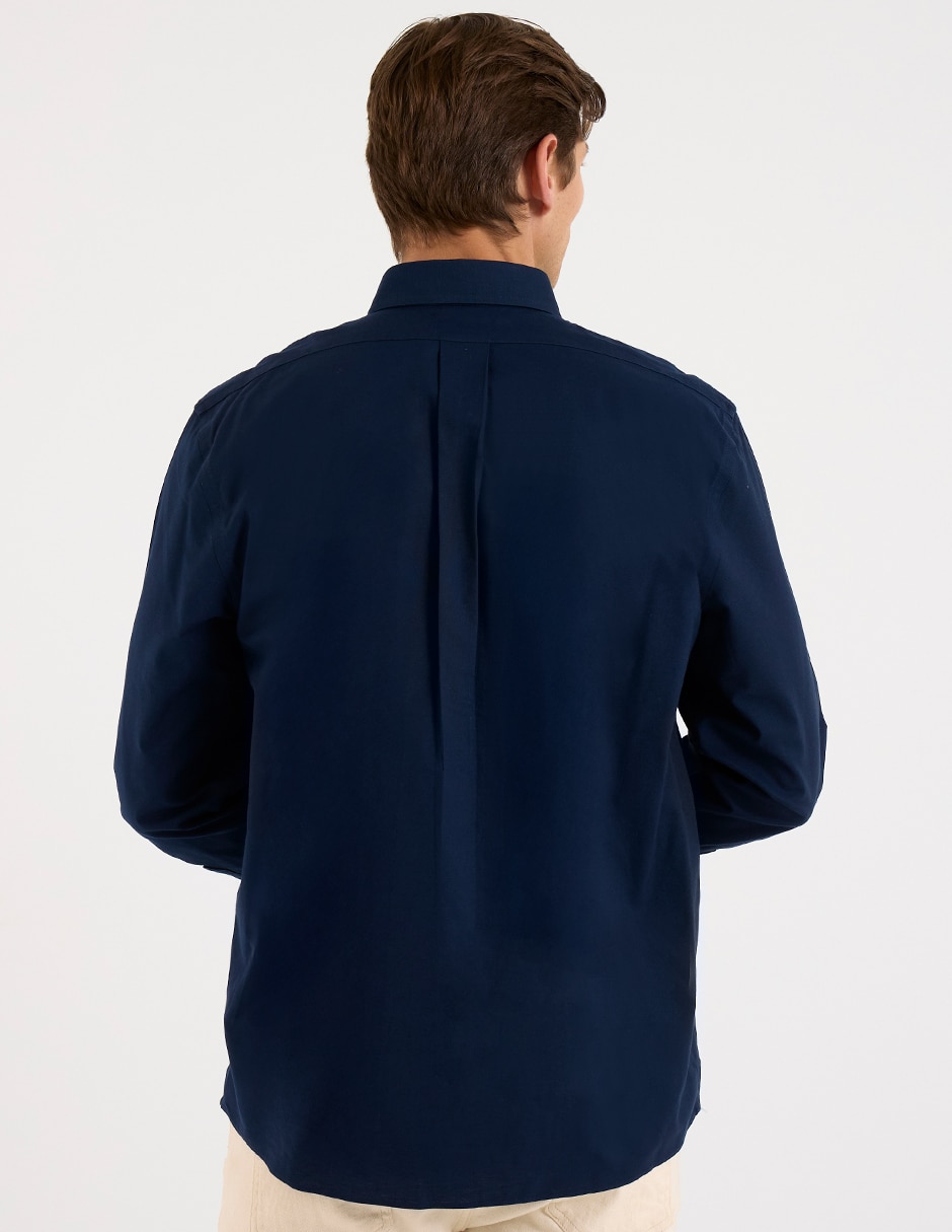 Camisa casual de algodón manga larga para hombre 5