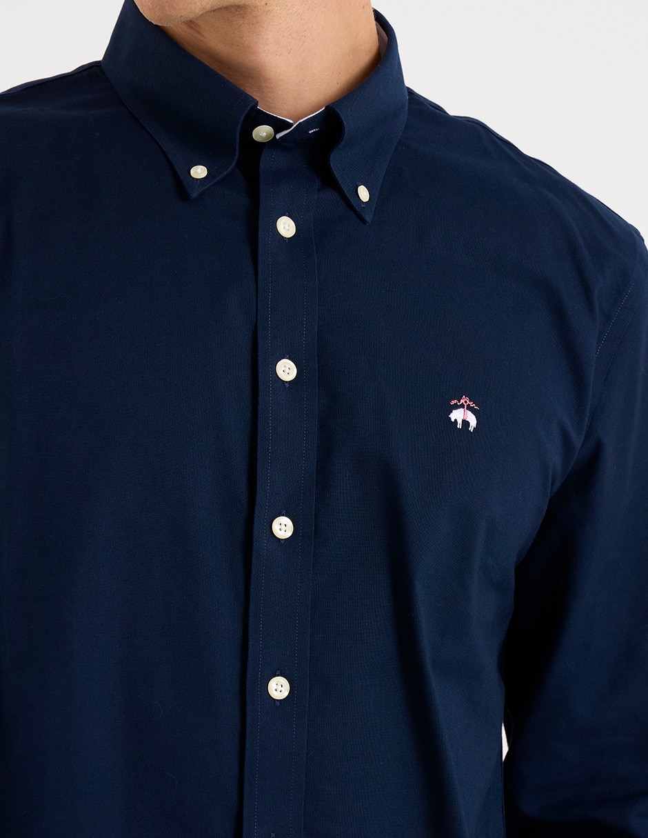 Camisa casual de algodón manga larga para hombre 7