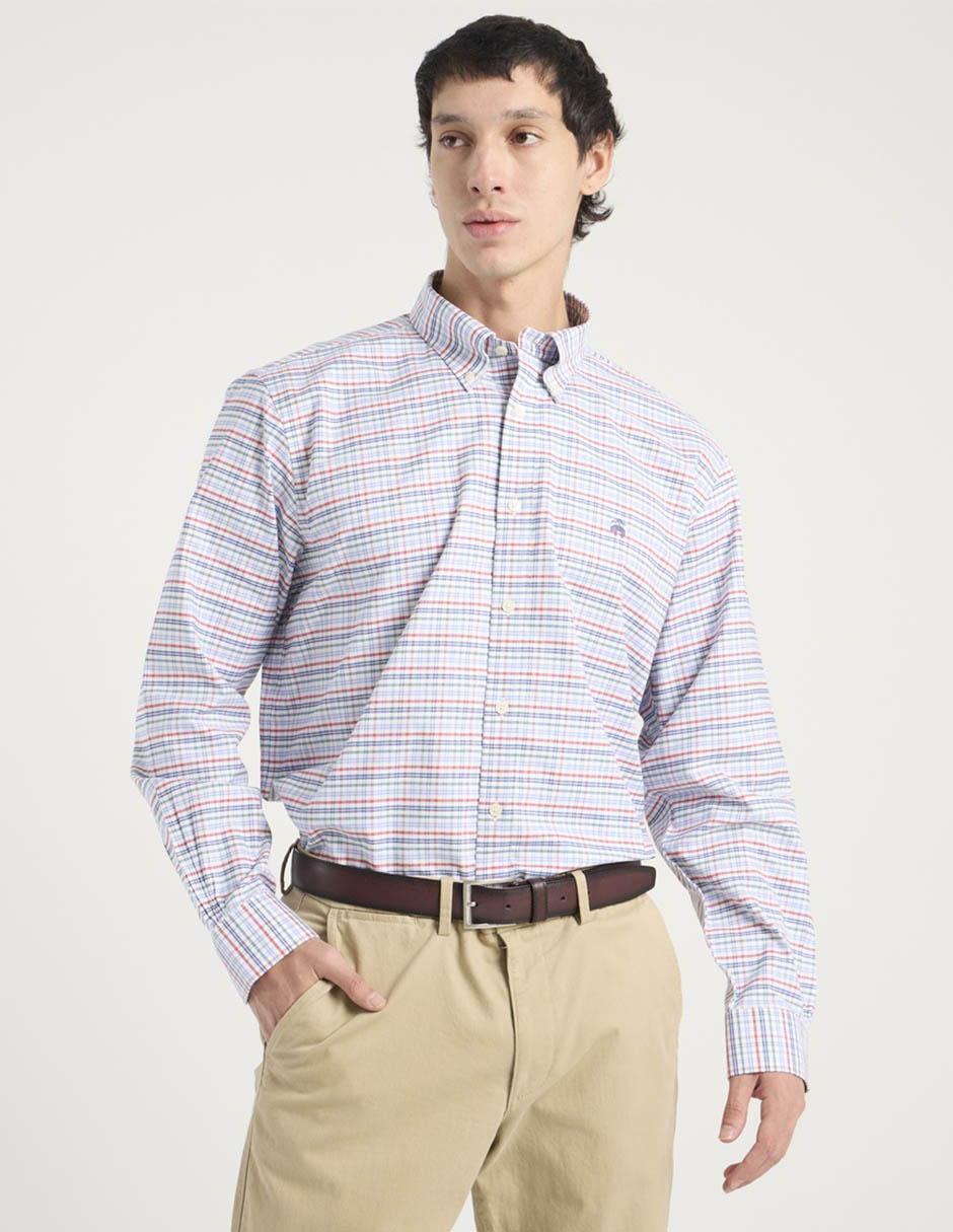 Camisa business casual Brooks Brothers de algodón manga larga para hombre