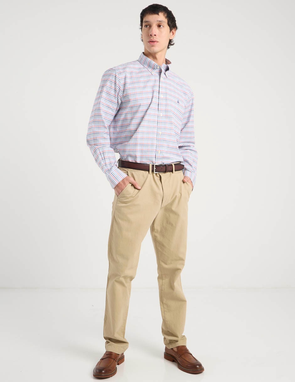 Camisa business casual Brooks Brothers de algodón manga larga para hombre