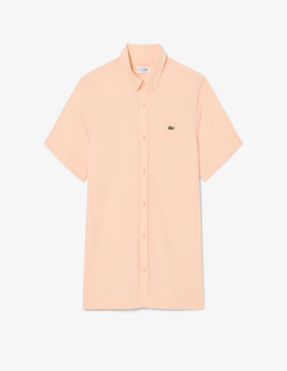 Camisa casual lacoste manga corta para hombre