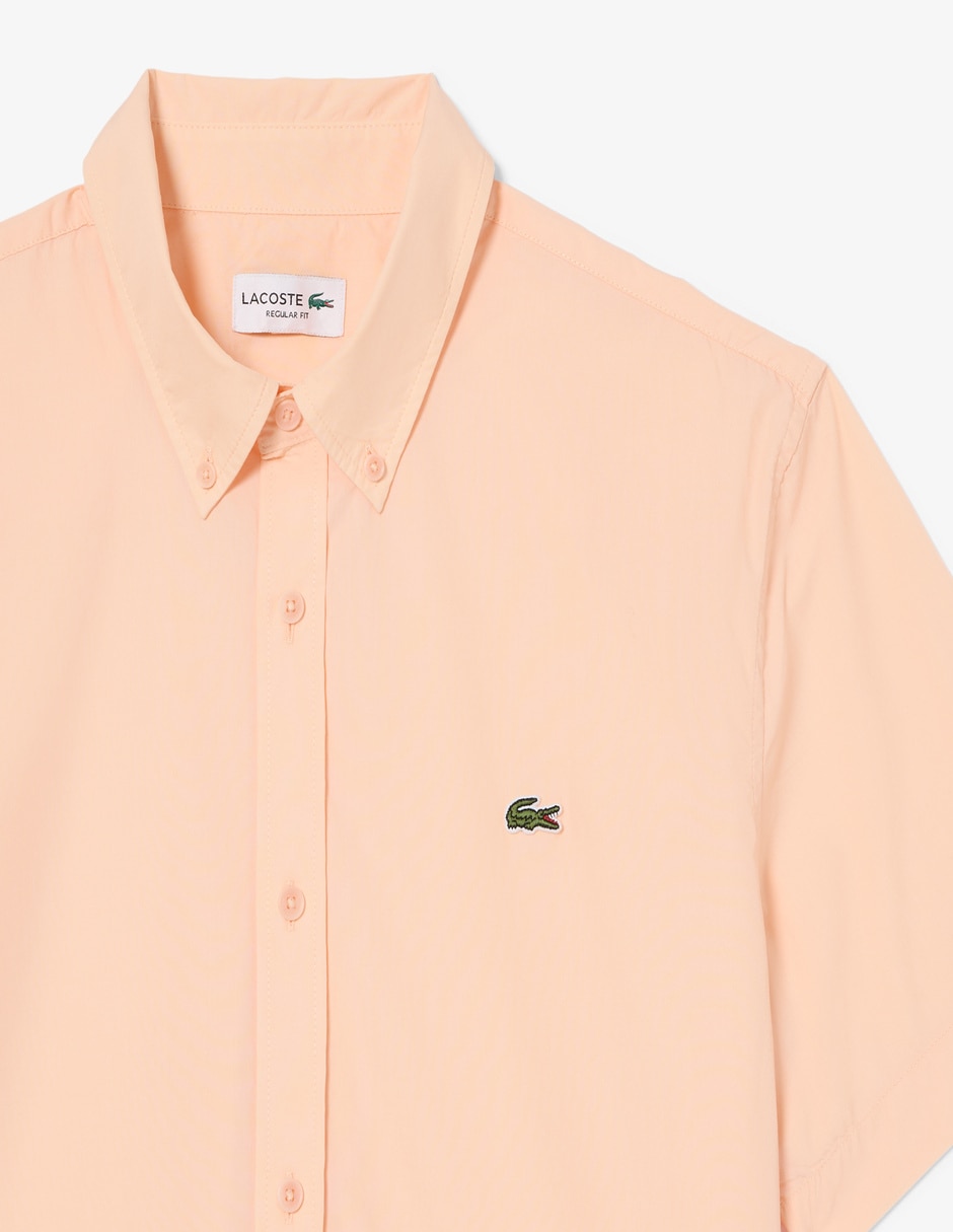 Camisa casual lacoste manga corta para hombre