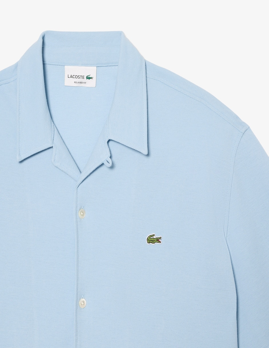 Camisa casual lacoste de algodón manga corta para hombre