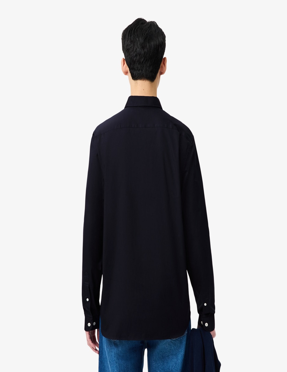 Camisa casual lacoste de algodón manga larga para hombre