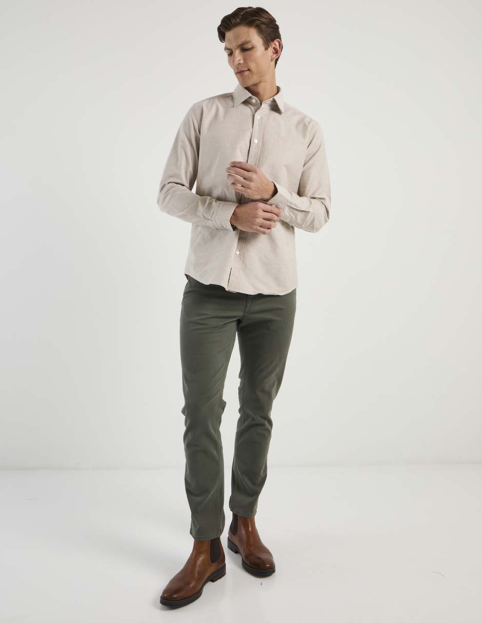 Camisa casual Scappino manga larga para hombre