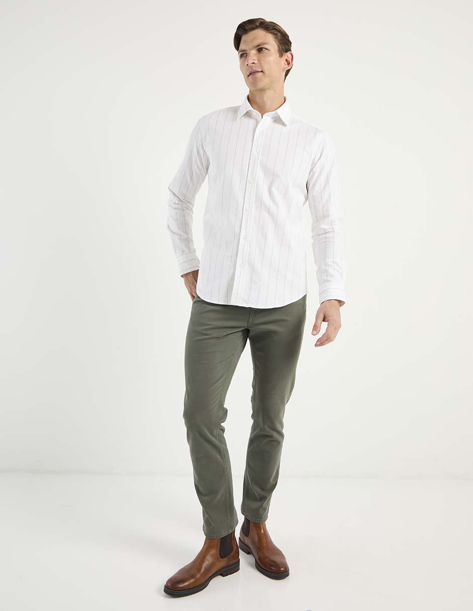 Camisa casual Scappino manga larga para hombre