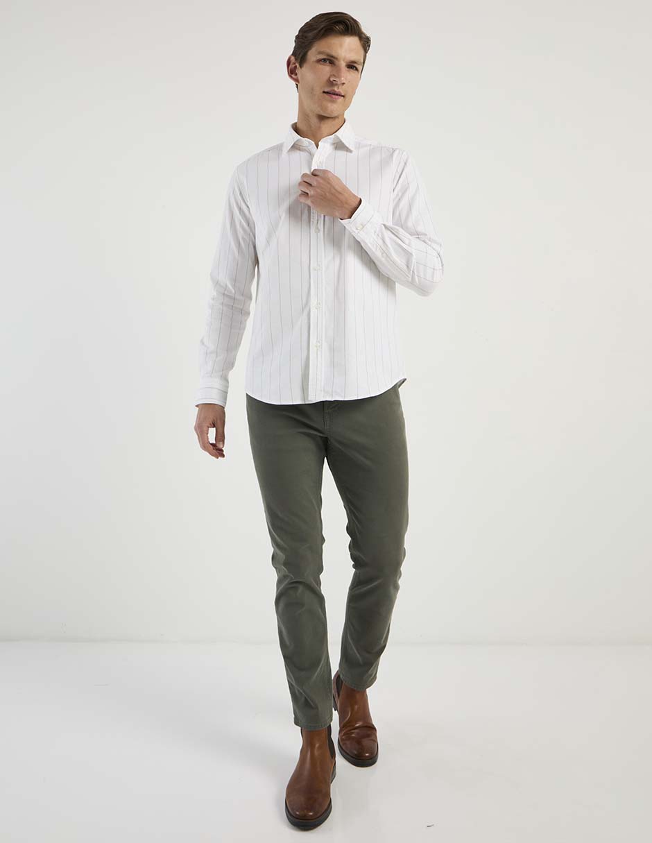 Camisa casual Scappino manga larga para hombre