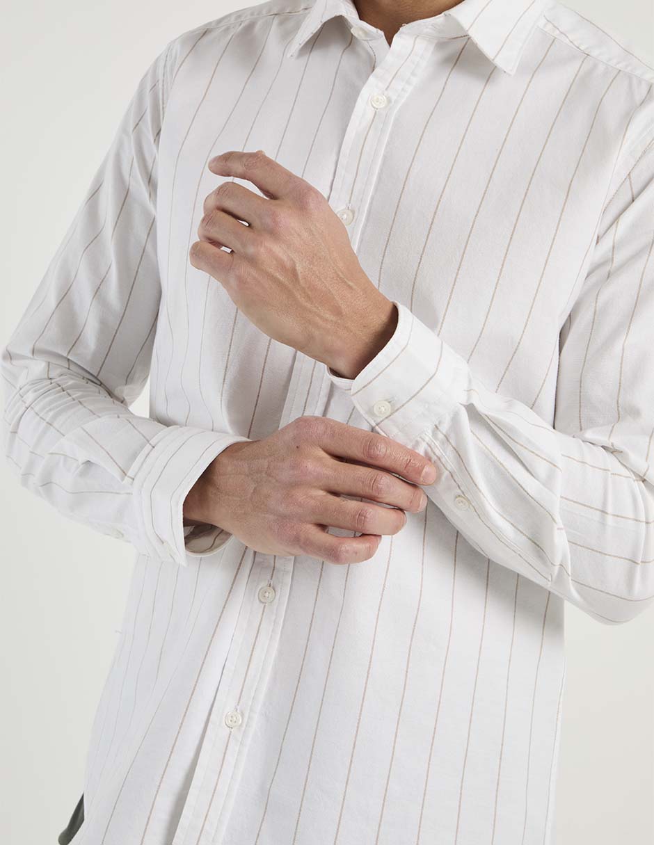 Camisa casual Scappino manga larga para hombre