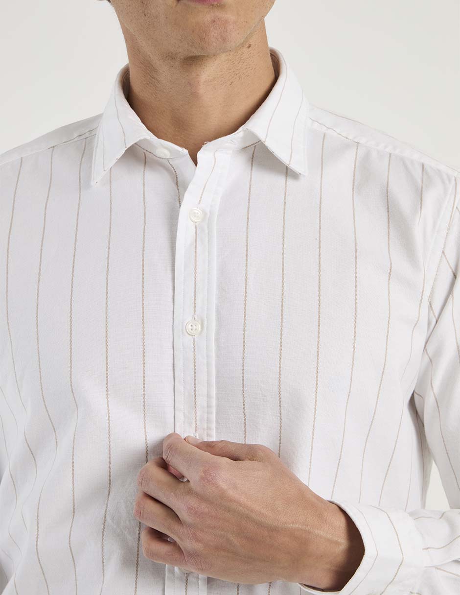 Camisa casual Scappino manga larga para hombre