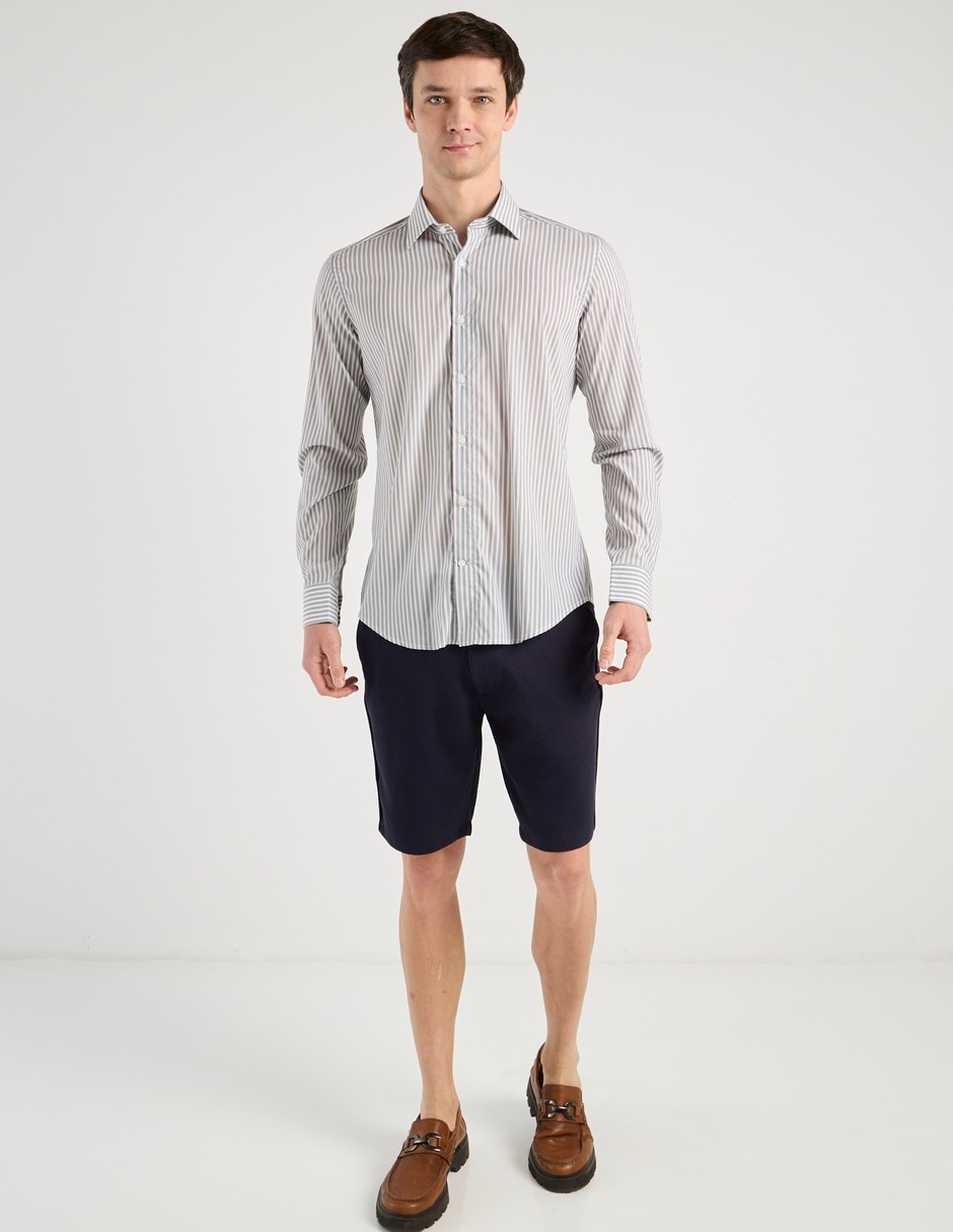 Camisa business casual manga larga para hombre 2