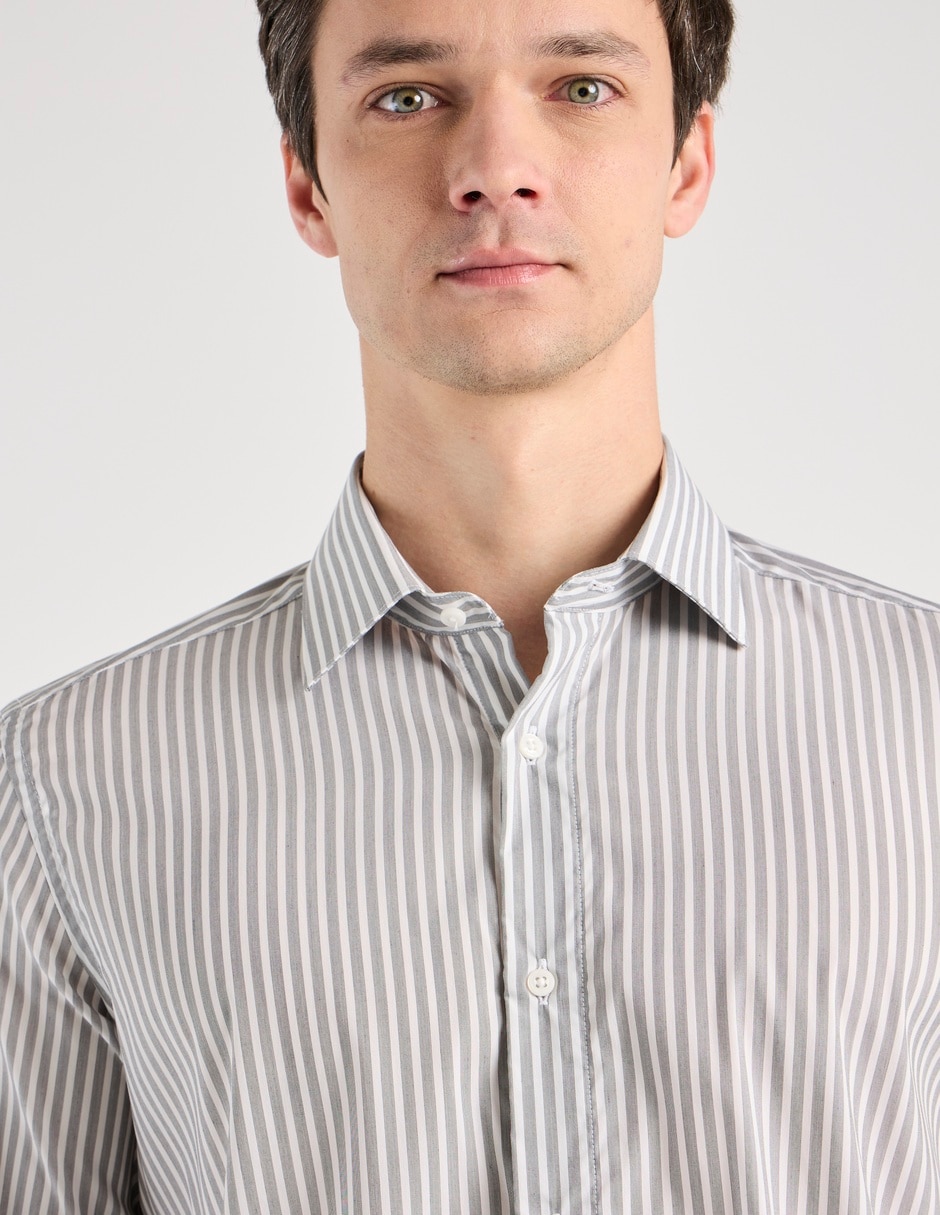 Camisa business casual manga larga para hombre 4