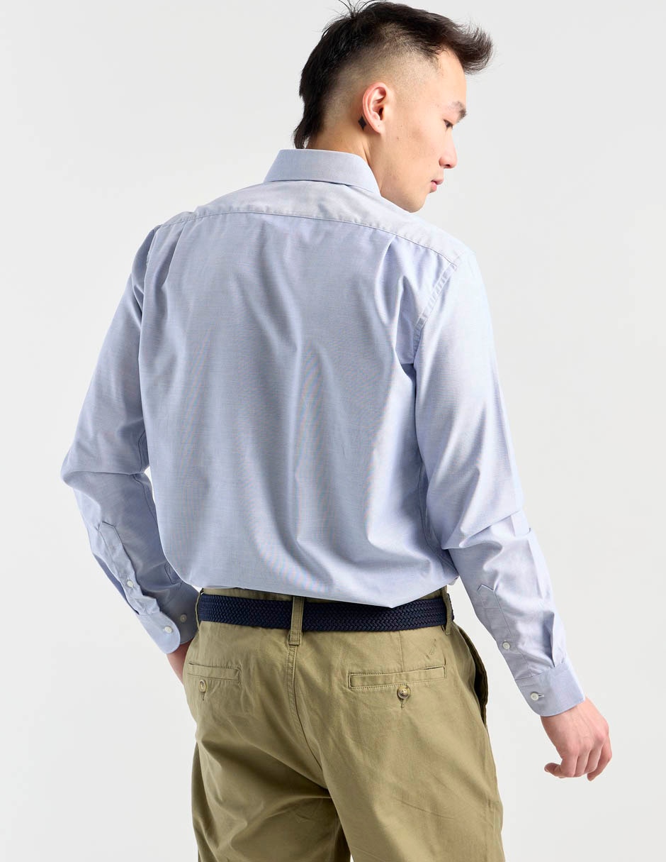 Camisa de vestir de algodón manga larga para hombre 6