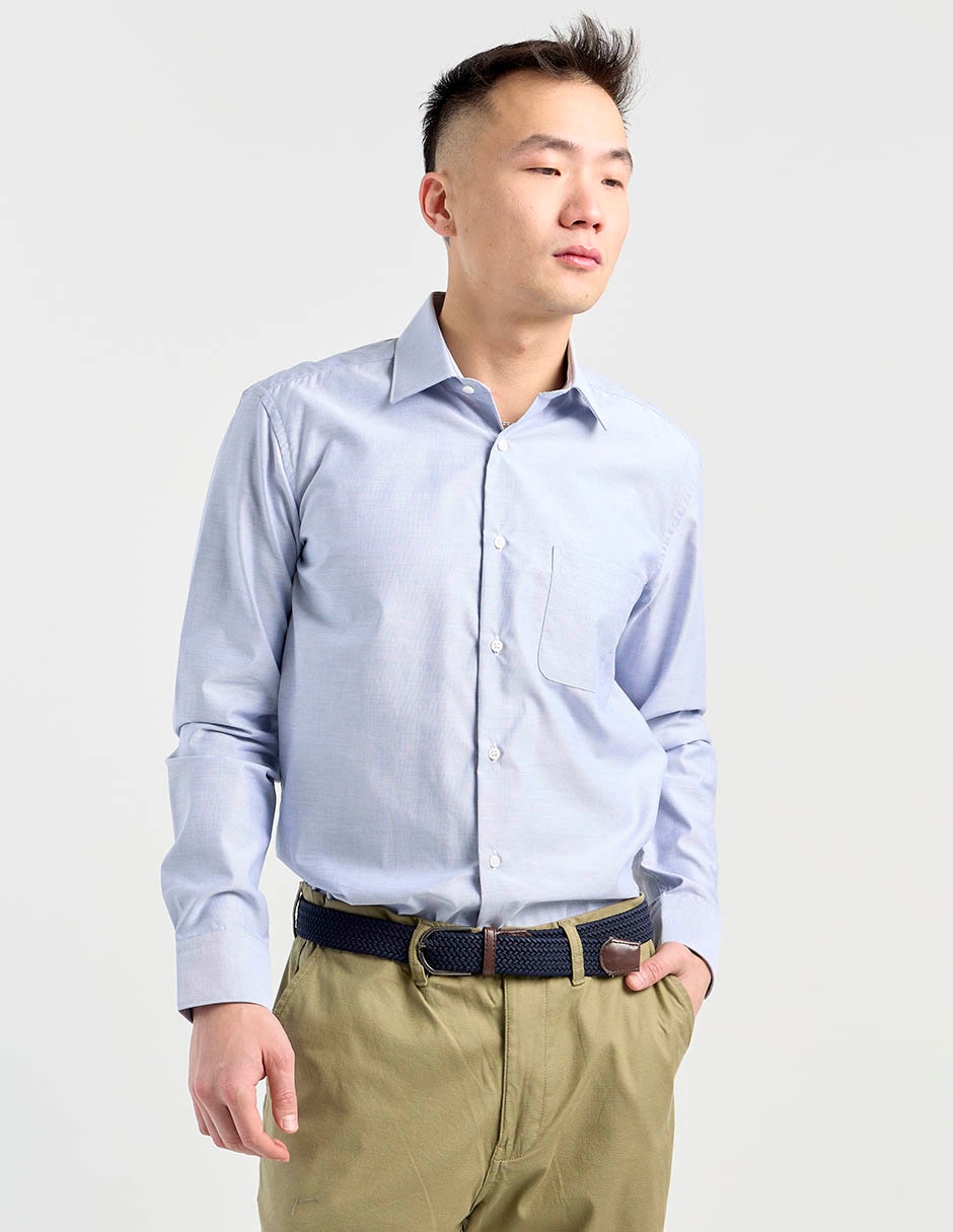 Camisa de vestir de algodón manga larga para hombre Camisa de vestir de algodón manga larga para hombre