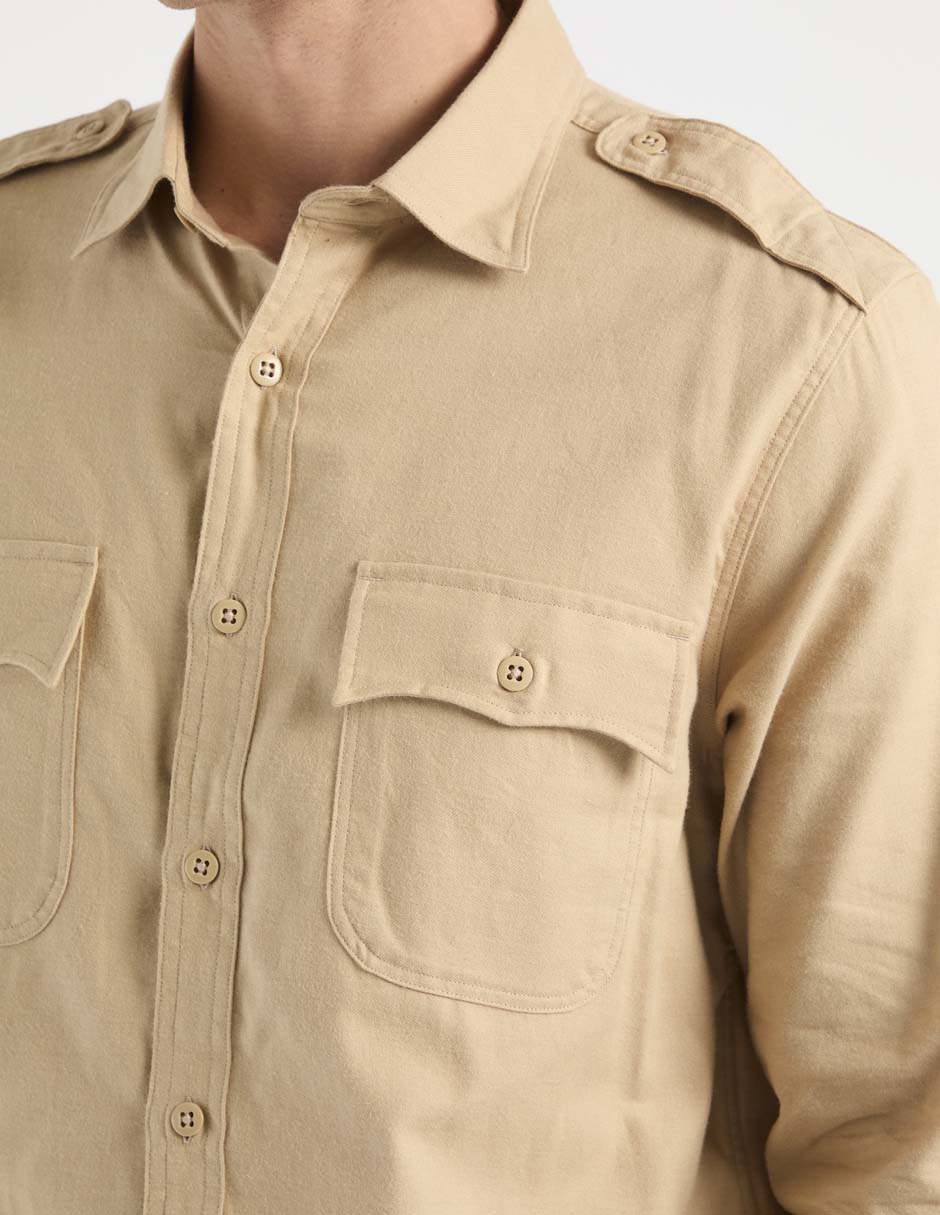 Camisa casual de algodón manga larga para hombre 7