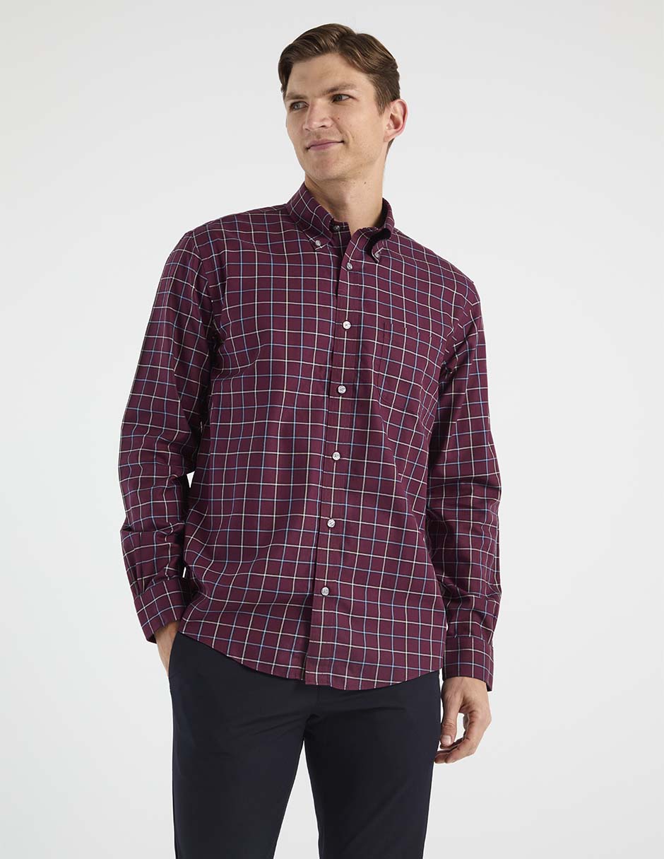 Camisa casual Brooks Brothers de algodón manga larga para hombre