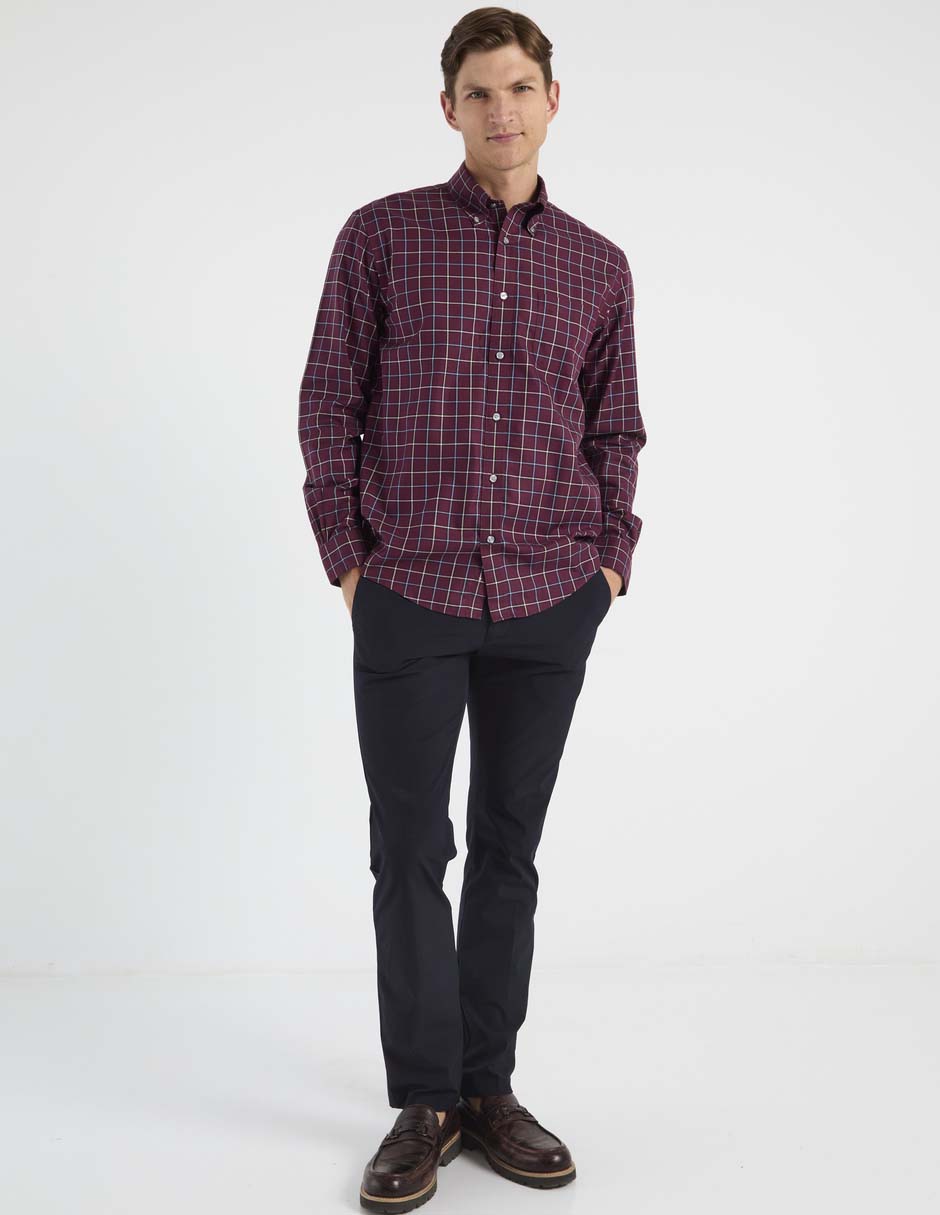 Camisa casual Brooks Brothers de algodón manga larga para hombre