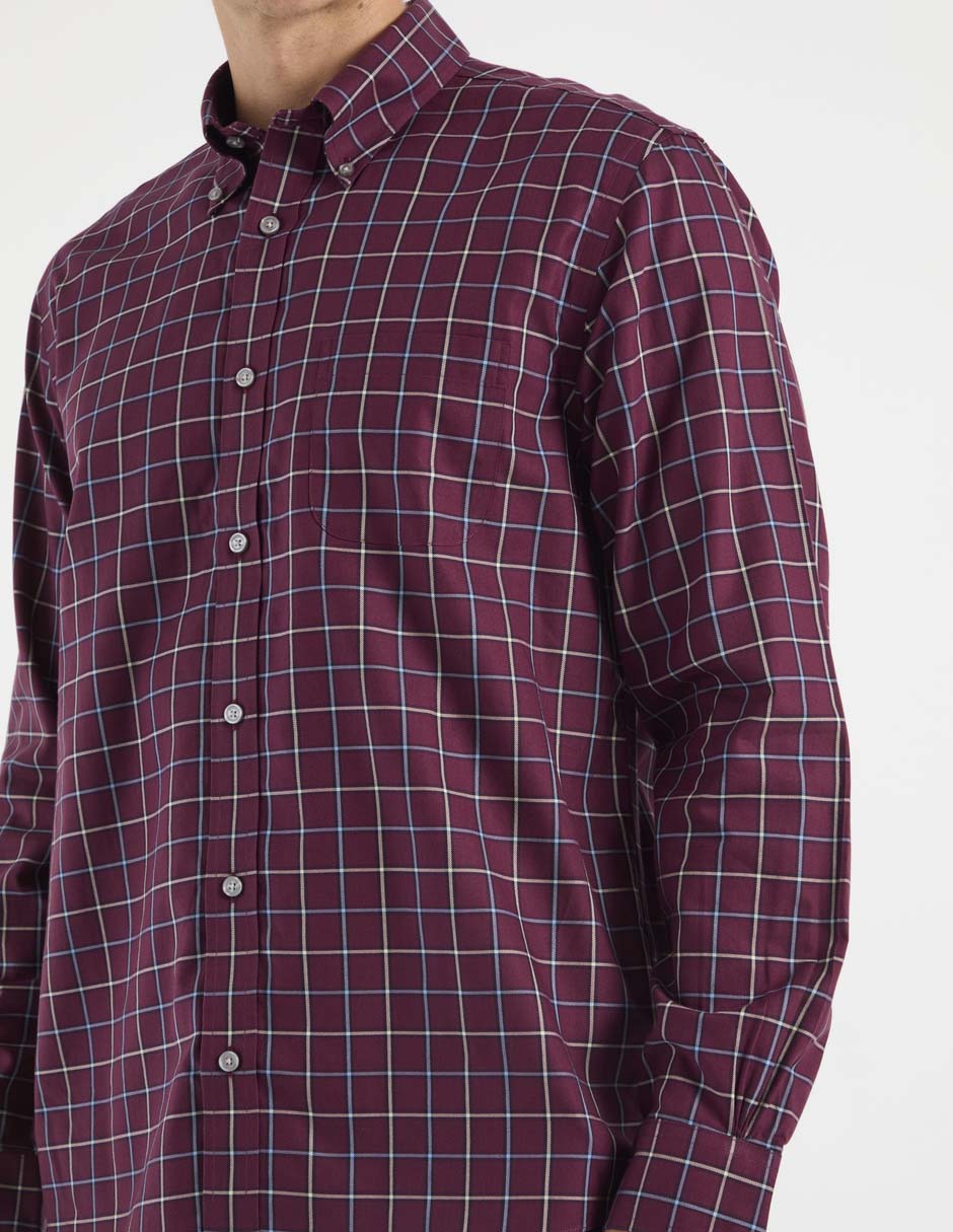 Camisa casual Brooks Brothers de algodón manga larga para hombre