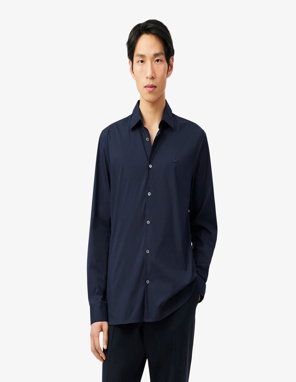 Camisa business casual manga larga para hombre 10