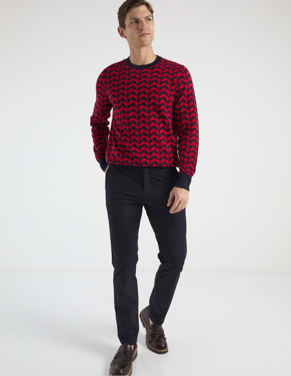Suéter Brooks Brothers cuello redondo para hombre