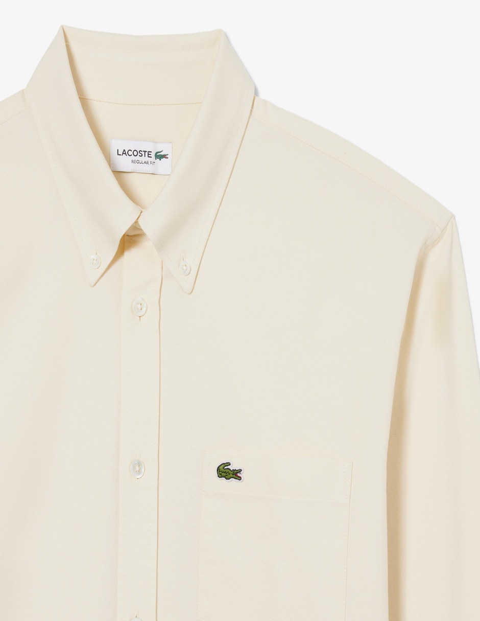 Camisa casual Lacoste de algodón manga larga para hombre