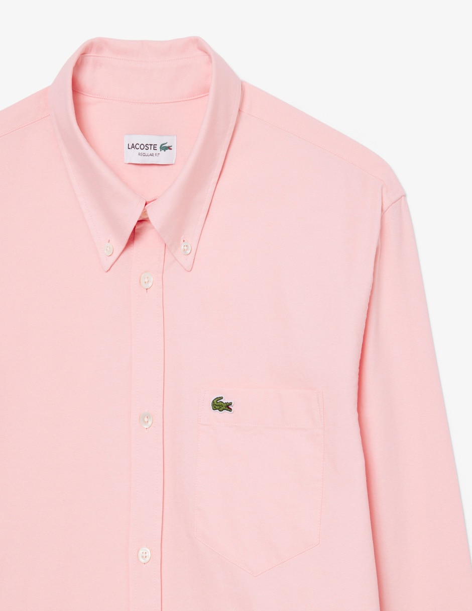 Camisa casual Lacoste de algodón manga larga para hombre