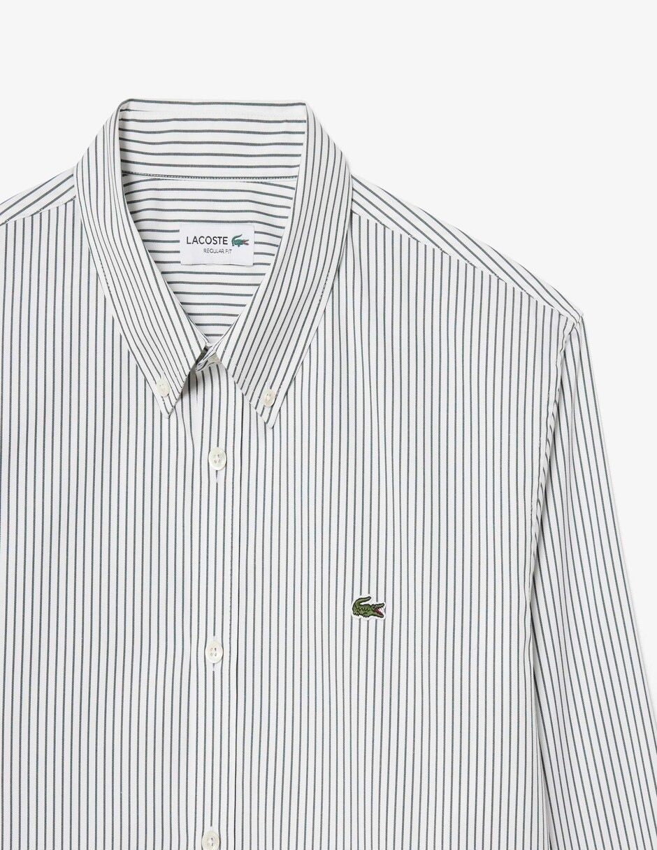 Camisa casual Lacoste de algodón manga larga para hombre