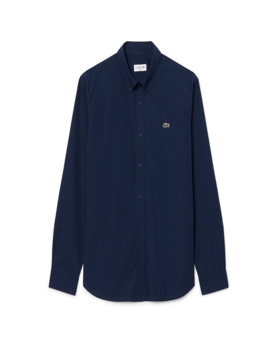 Camisa casual lacoste manga larga para hombre