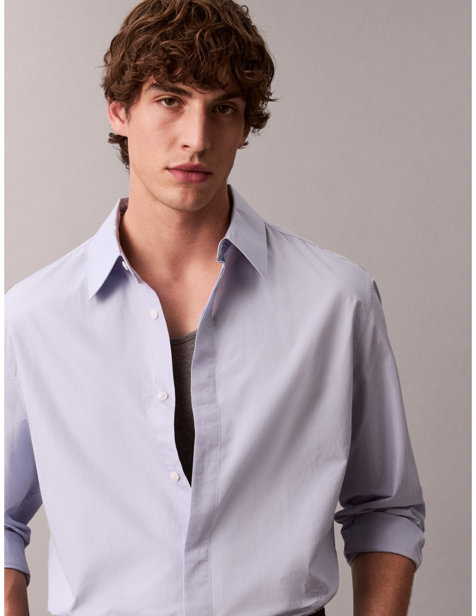 Camisa casual de algodón manga larga para hombre 3