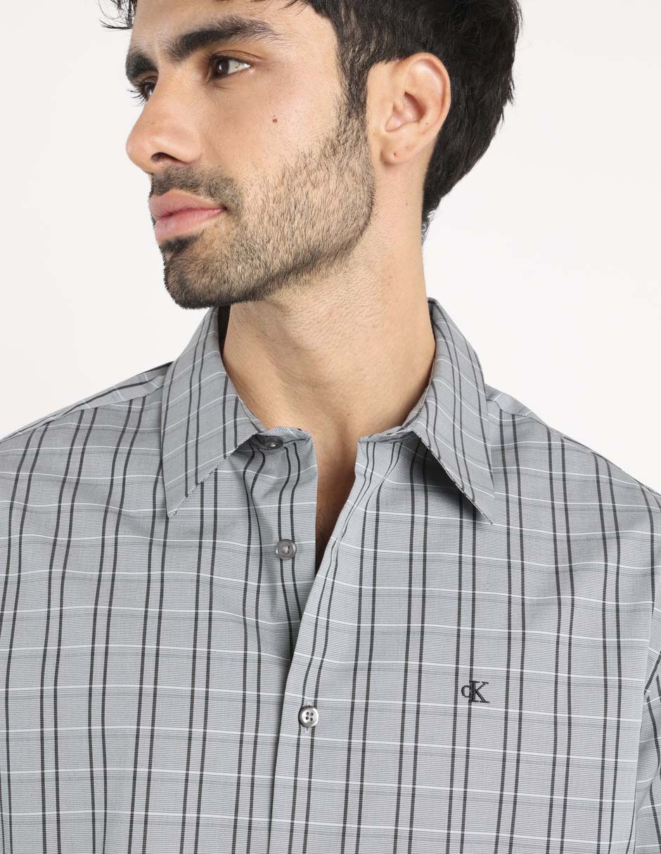 Camisa casual de algodón manga larga para hombre 3