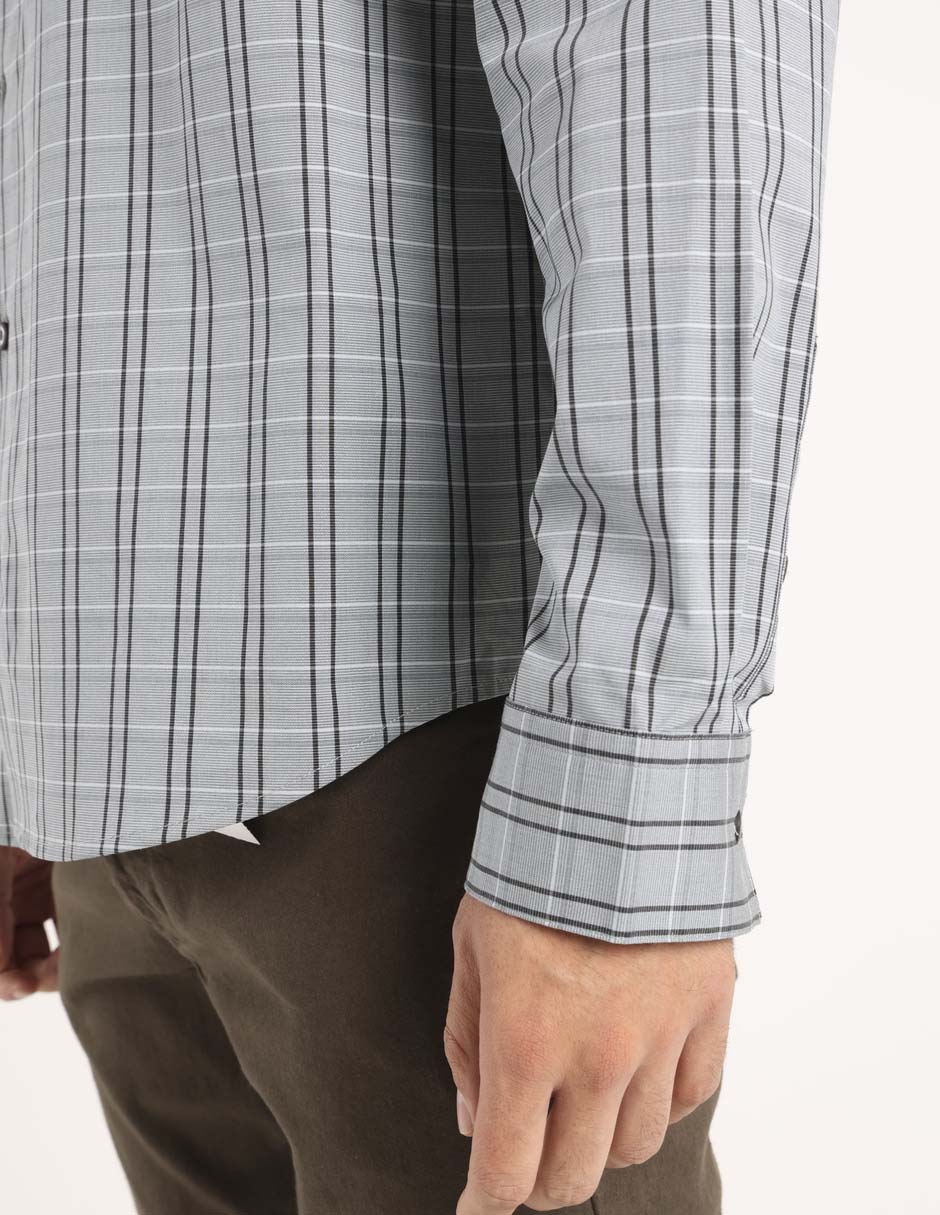 Camisa casual de algodón manga larga para hombre 2