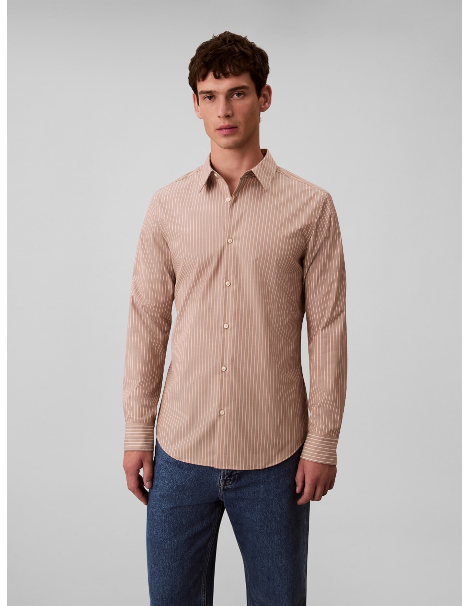 Camisa casual de algodón manga larga para hombre Camisa casual de algodón manga larga para hombre