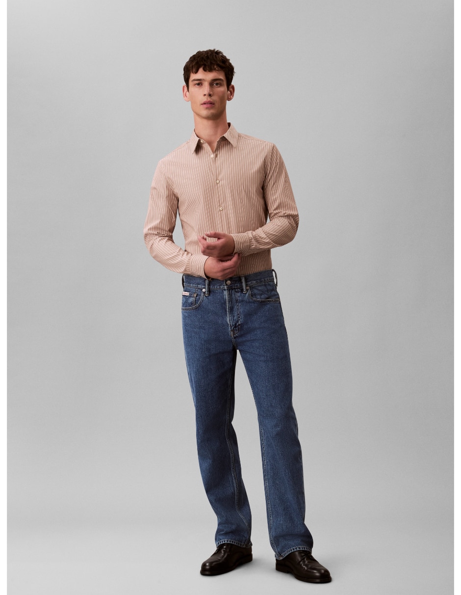 Camisa casual de algodón manga larga para hombre 4