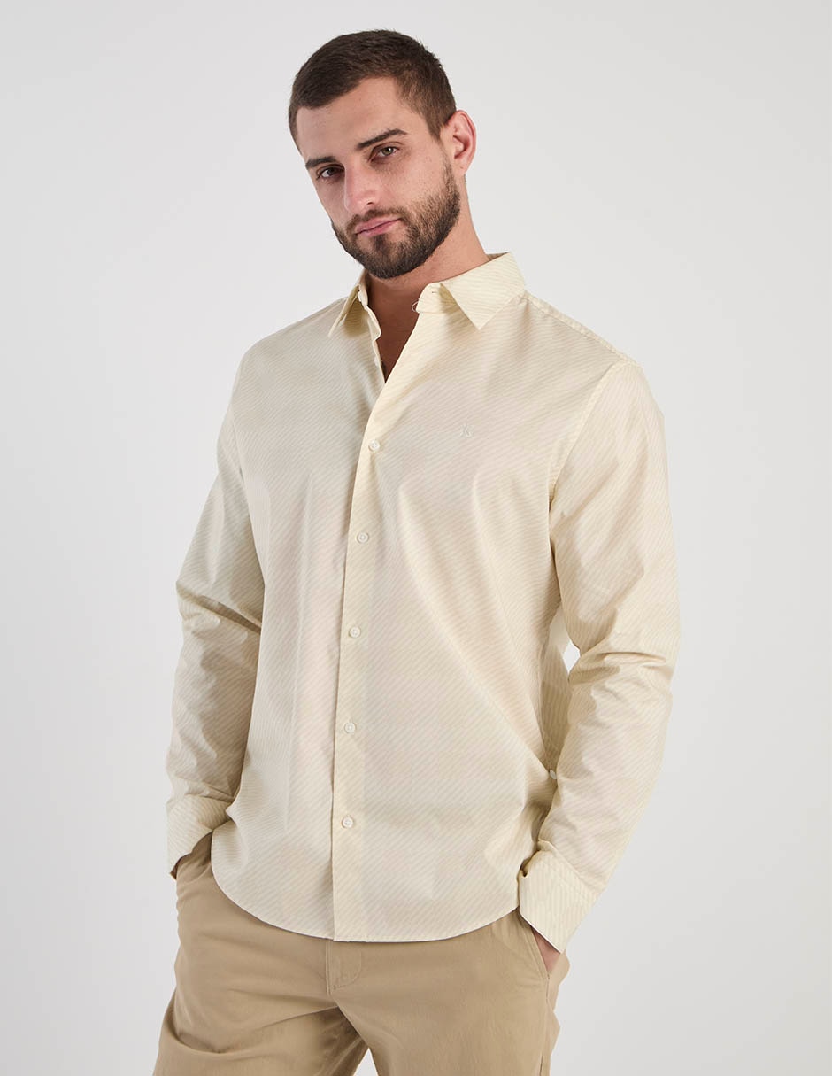 Camisa casual de algodón manga larga para hombre 7