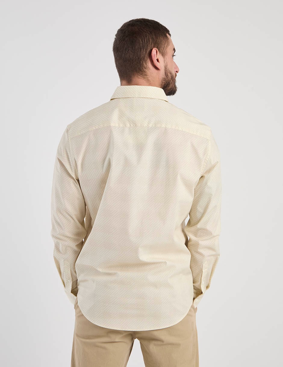 Camisa casual de algodón manga larga para hombre 11
