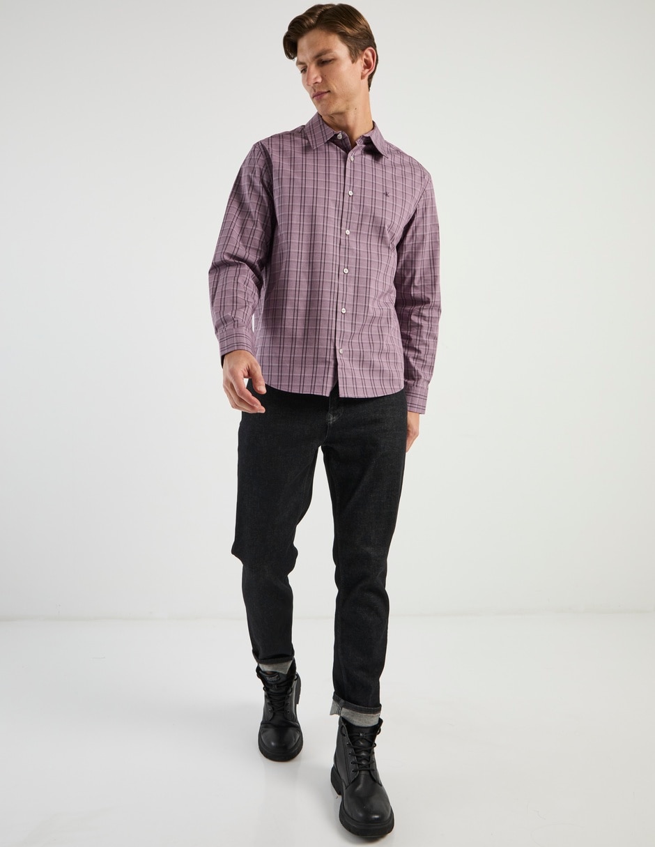Camisa casual de algodón manga larga para hombre 5