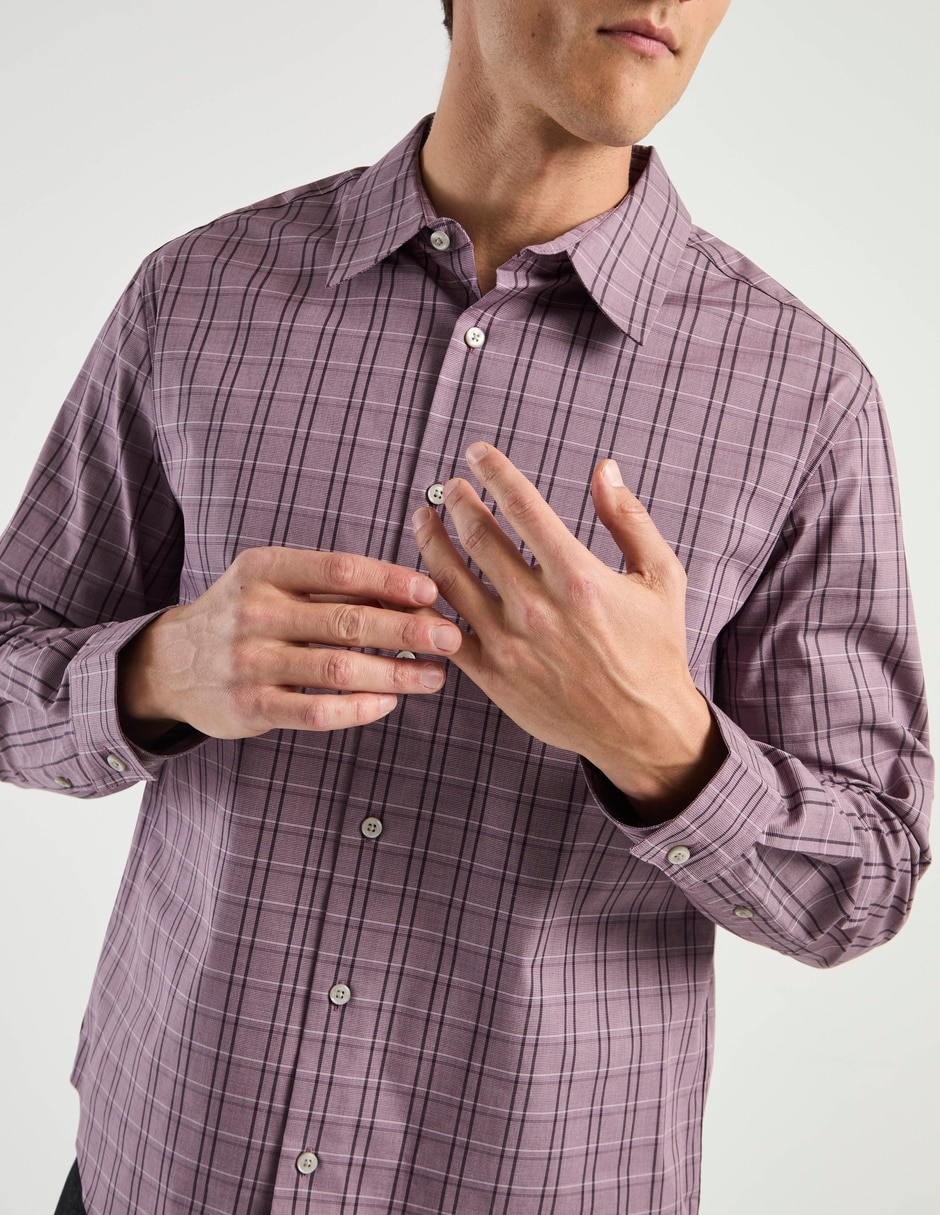 Camisa casual de algodón manga larga para hombre 2