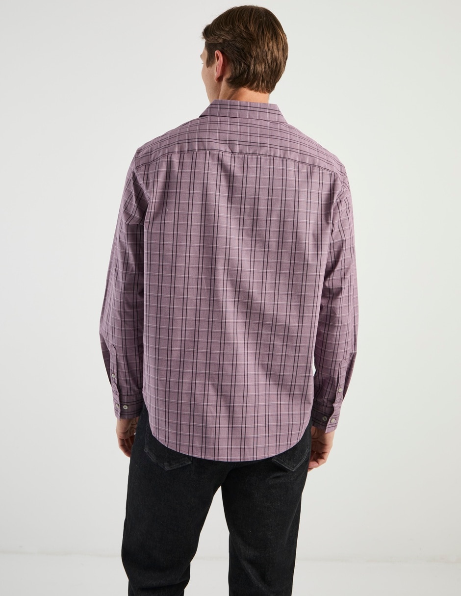 Camisa casual de algodón manga larga para hombre 6