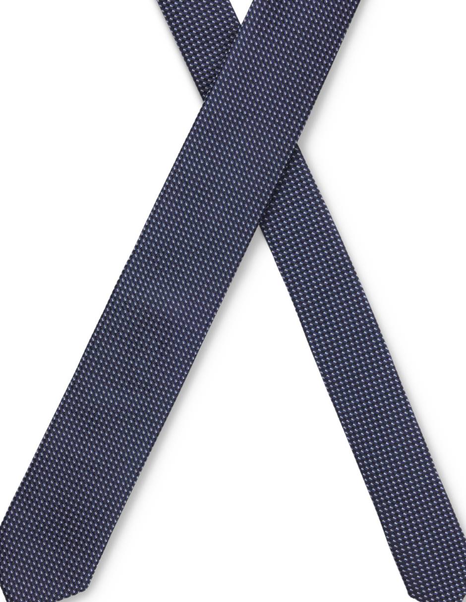Corbata regular de seda estampado microprint para hombre