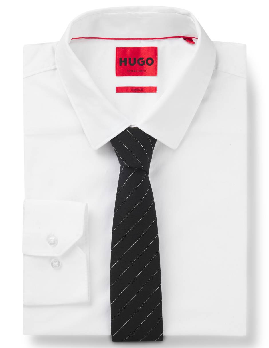 Corbata regular estampado a rayas para hombre
