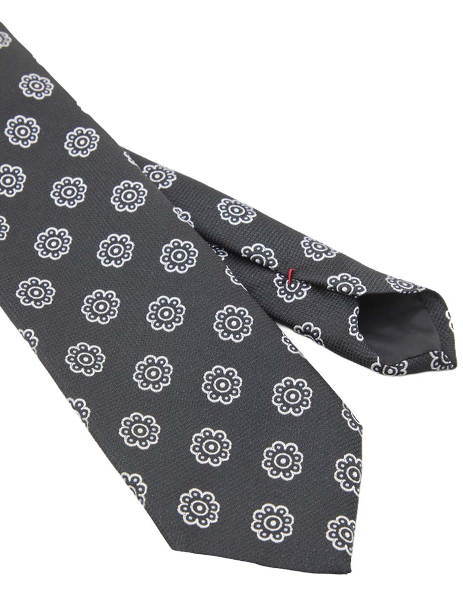 Corbata regular de seda estampado floral para hombre