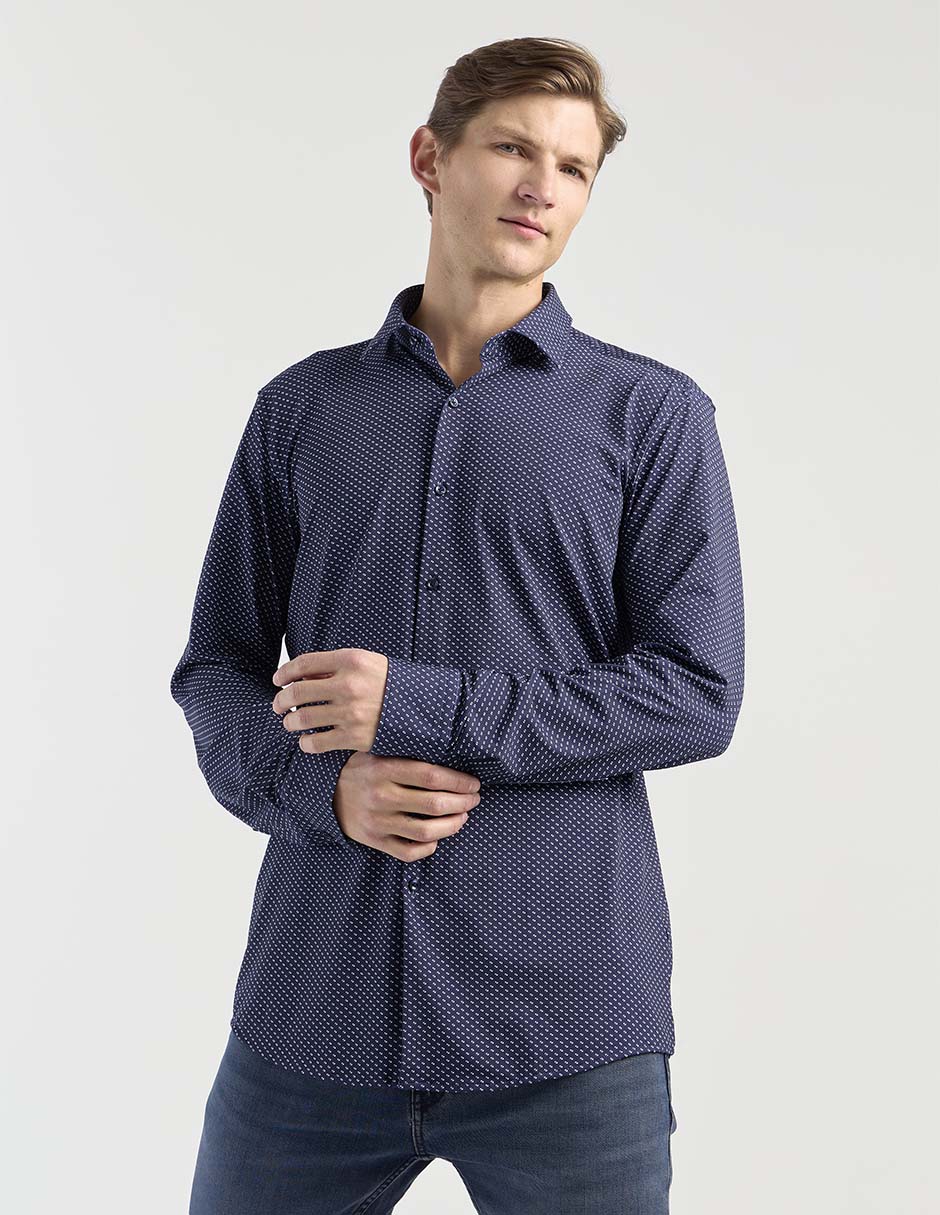 Camisa casual manga larga para hombre