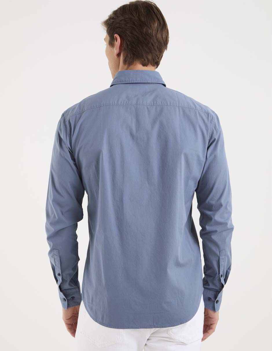 Camisa casual hugo de algodón manga larga para hombre