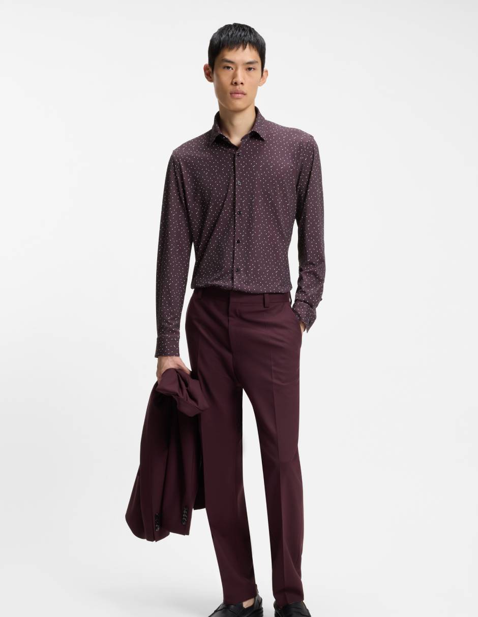 Camisa casual Hugo manga larga para hombre
