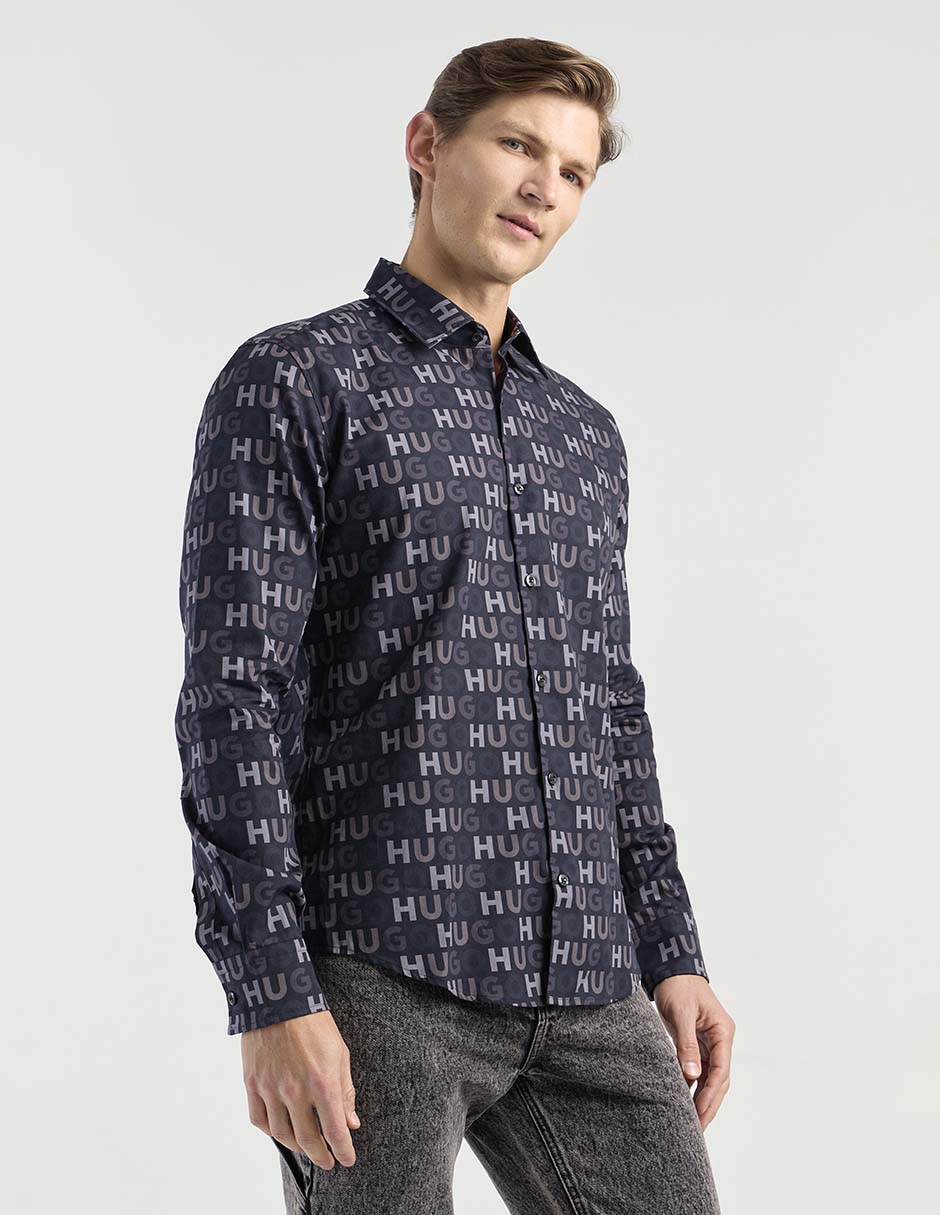 Camisa casual de algodón manga larga para hombre Camisa casual de algodón manga larga para hombre