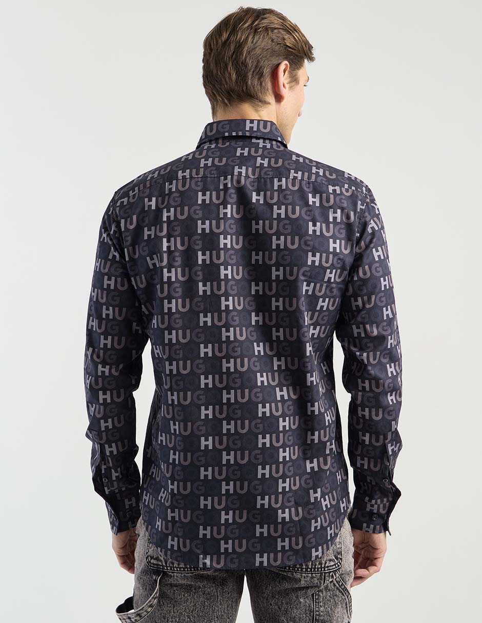 Camisa casual Hugo de algodón manga larga para hombre